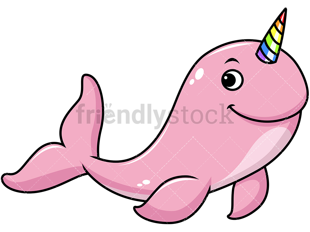 1067x800 Whale Unicorn Cartoon Vector Clipart
