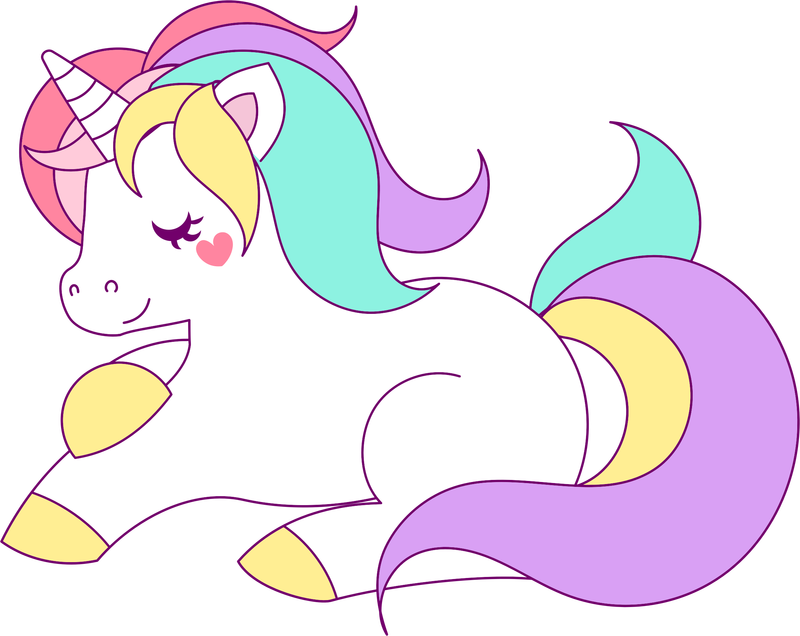 800x636 Pastel Unicorn Vector Clipart Image