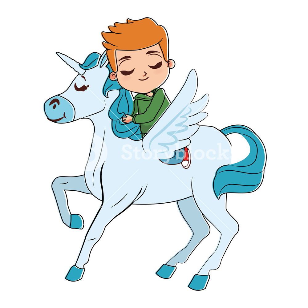 Cute Boy On Unicorn Vector Illustration Graphic Design Royalty 1000x1000 Cute Boy On Unicorn Vector Illustration Graphic Design Royalty