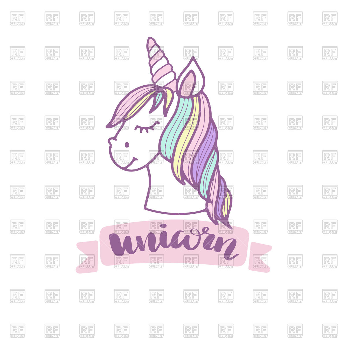 Cute Cartoon Unicorn Vector Image Of Plants And Animals 1200x1200 Cute Cartoon Unicorn Vector Image Of Plants And Animals