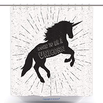 Vanfan Cool Shower Curtains Born To Be A Unicorn 425x425 Vanfan Cool Shower Curtains Born To Be A Unicorn