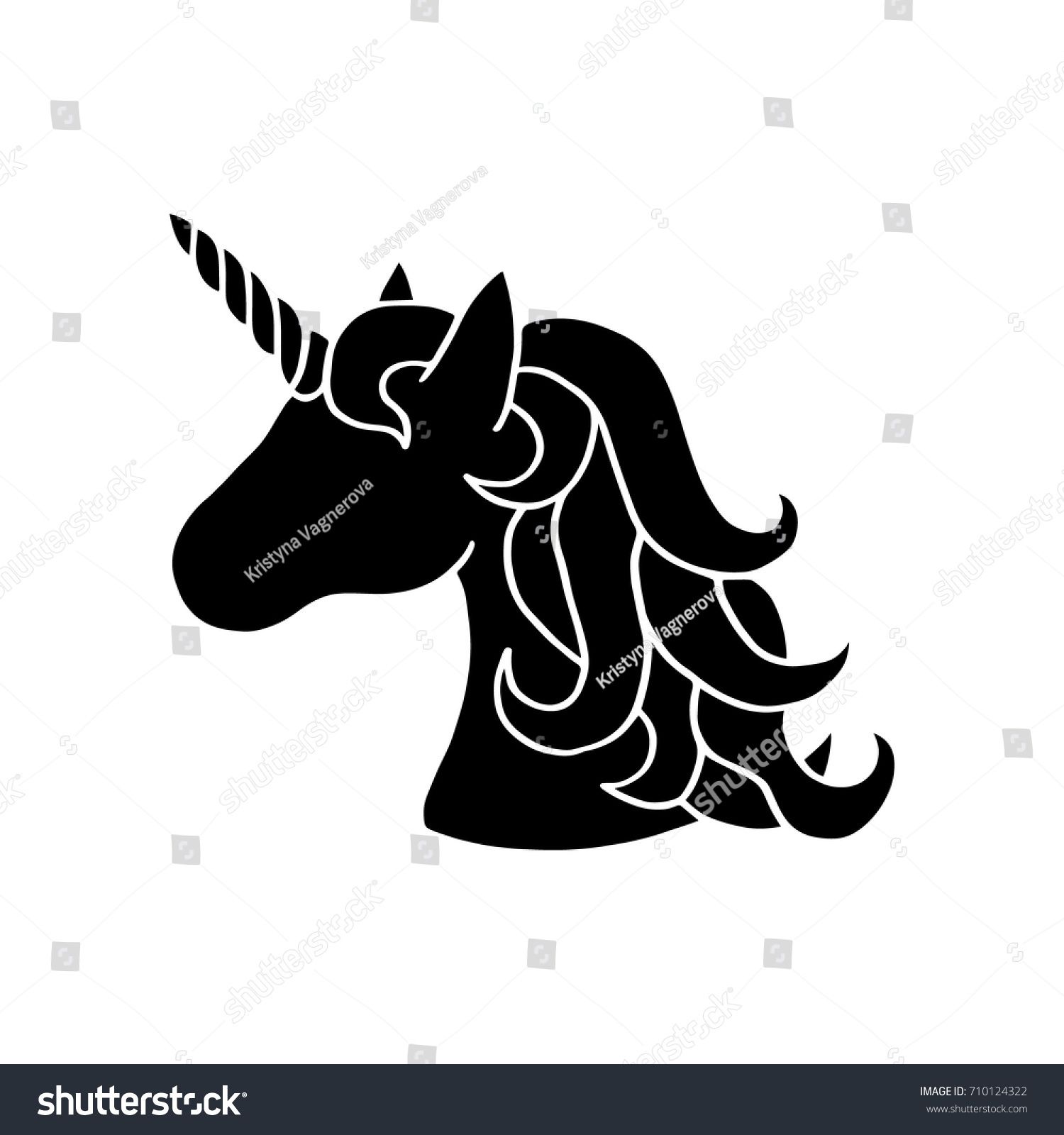 Black Silhouette Of Unicorn Vector Illustration Drawing, Isolated 1500x1600 Black Silhouette Of Unicorn Vector Illustration Drawing, Isolated