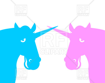 Blue And Pink Silhouete Of Unicorns Vector Image Of Silhouettes 400x317 Blue And Pink Silhouete Of Unicorns Vector Image Of Silhouettes