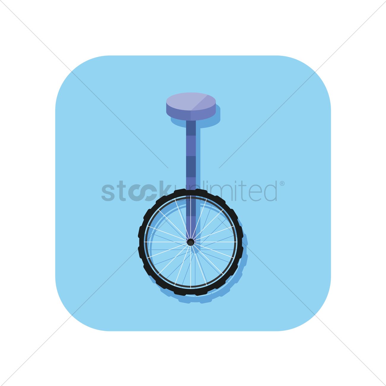 1300x1300 Unicycle Vector Image