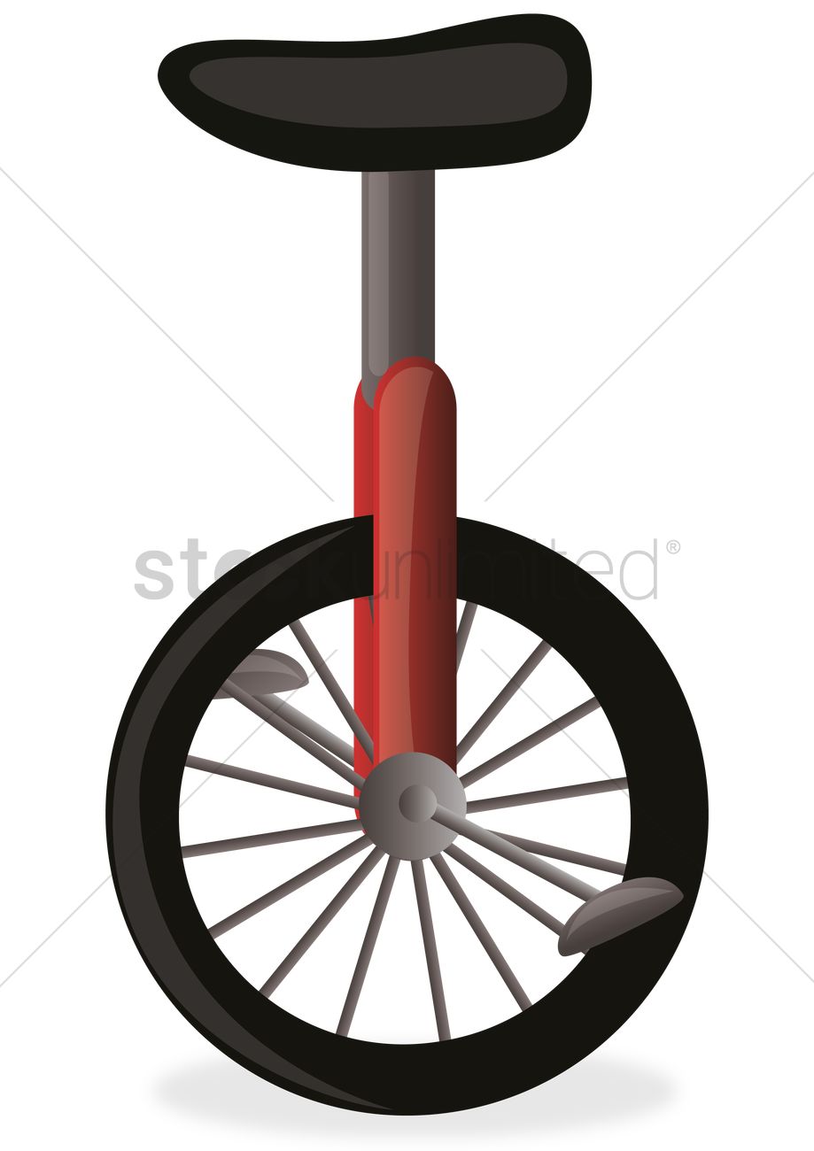 919x1300 Unicycle Vector Image