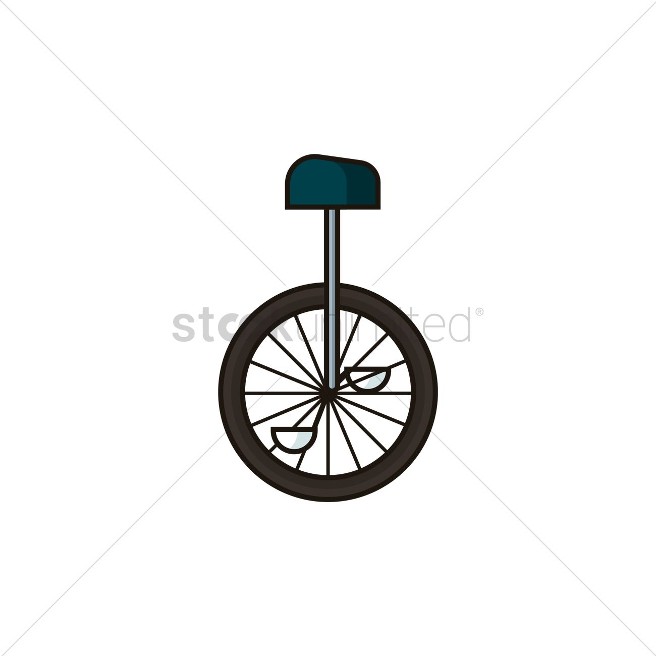 1300x1300 Unicycle Vector Image