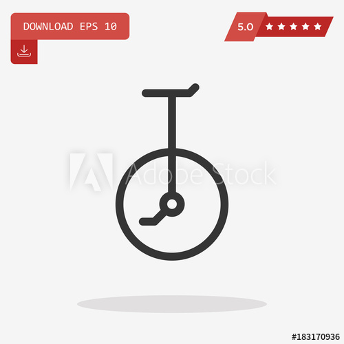 500x500 Unicycle Vector Icon