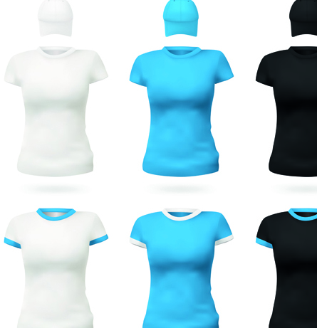 Colorful T Shirts And Caps Uniform Vector Template Free Download 445x461 Colorful T Shirts And Caps Uniform Vector Template Free Download