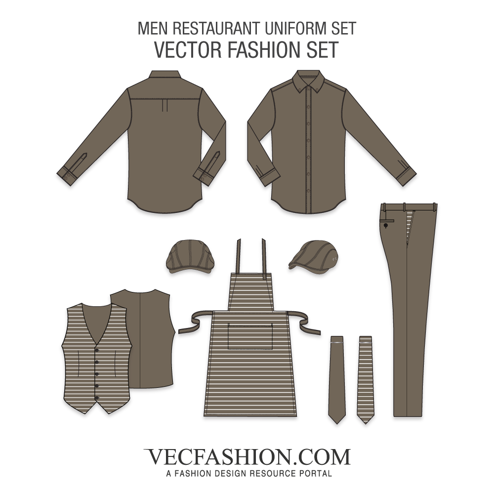 1000x1000 Men Restaurant Uniform Set