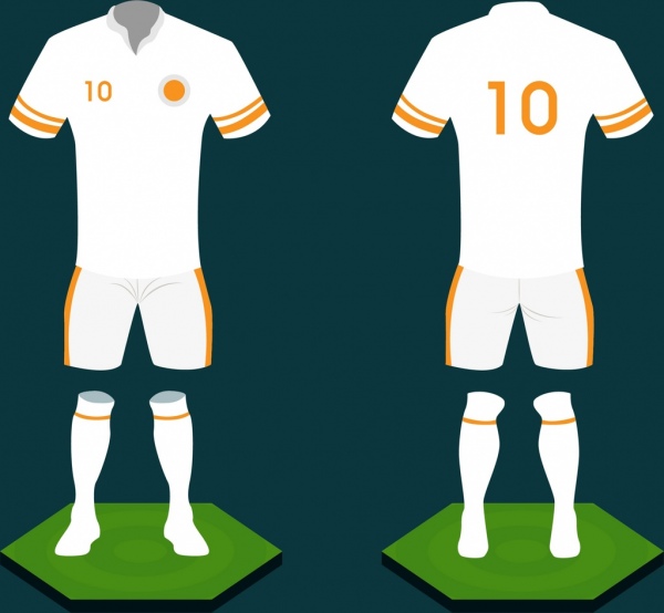 600x554 Soccer Uniform Design White Design Sketch Style Free Vector
