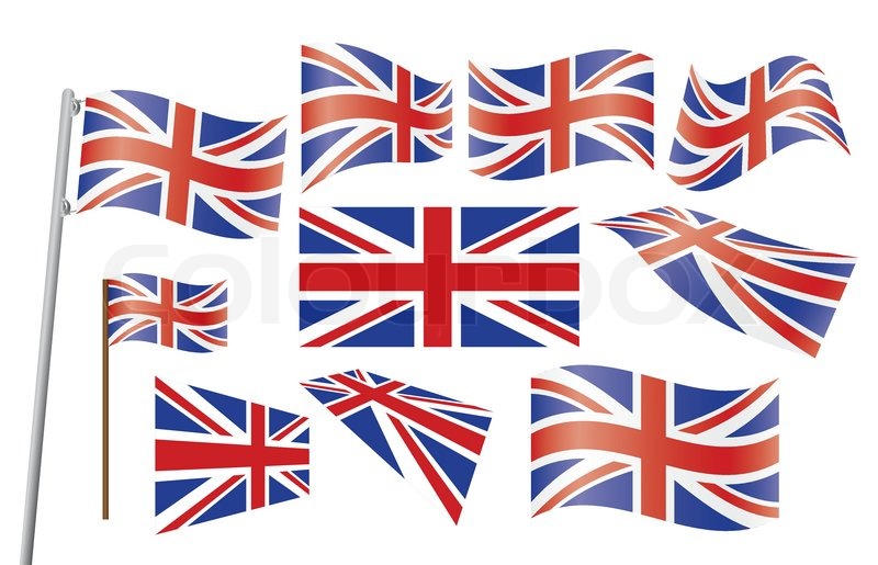 800x515 Set Of Union Jack Flags Vector Stock Vector Colourbox