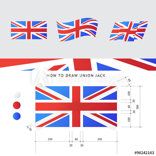 500x500 Vector Union Jack Flag With Precise Scheme