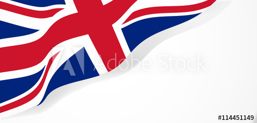 500x239 Union Jack Waving Flag Vector Illustration