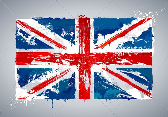 590x412 Grunge Uk National Flag Travel Vectors Art Wall Wallpaper