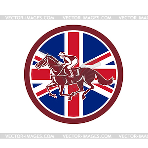 300x300 British Jockey Horse Racing Union Jack Flag