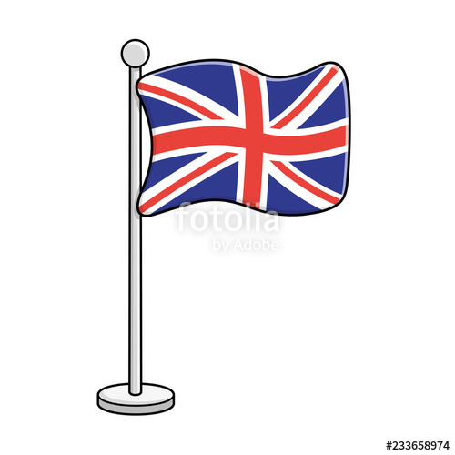 500x500 United Kingdom Flag Vector Isolated Great Britain Union Jack