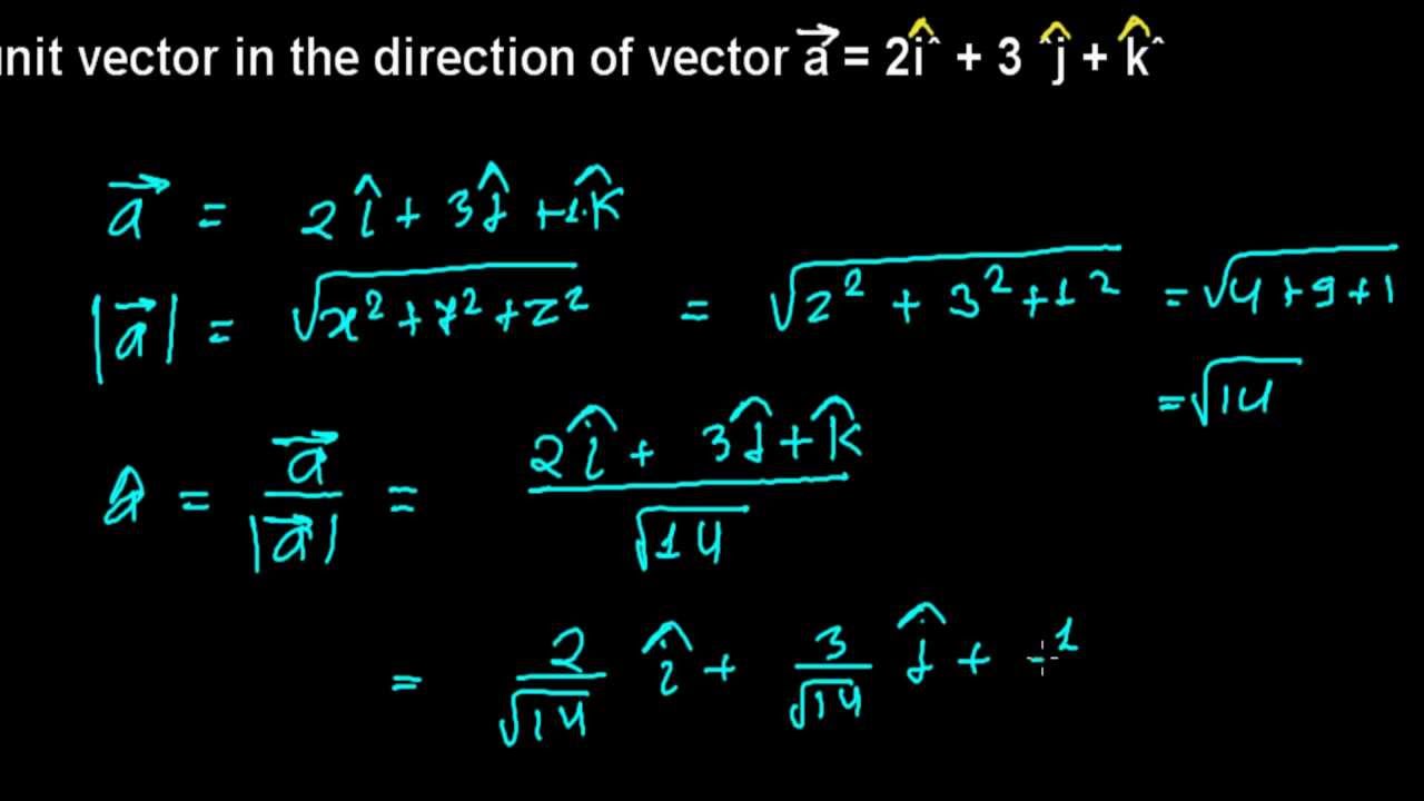 1280x720 How To Find Unit Vector