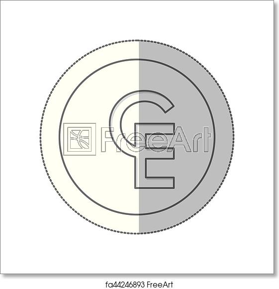 561x581 Free Art Print Of Middle Shadow Monochrome Circle With Currency