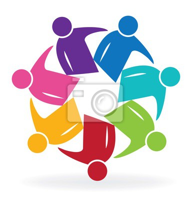 380x400 Travail Business Hug People Logo Vector Peintures