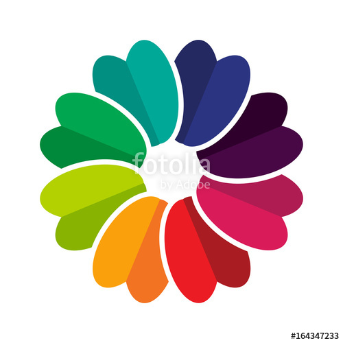 500x500 Colorful Logo With The Concept Of Circular Unite Stock Image