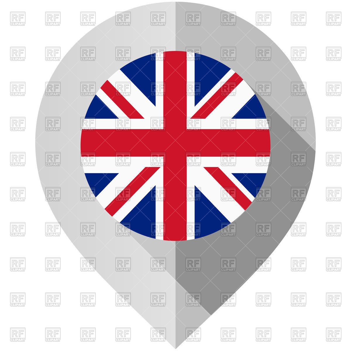 1200x1200 Map Pin With United Kingdom Flag Vector Image Of Flags Ribbons