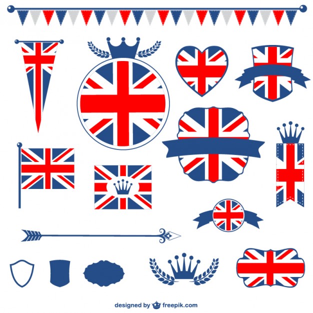 626x626 United Kingdom Flag Badges And Ribbons Vector Free Download