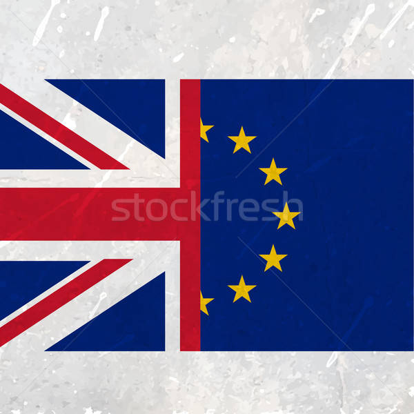 600x600 European Union And United Kingdom Flag Vector Illustration Star