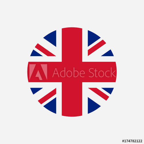 500x500 Great Britain Flag Union Jack Round Logo Circle Icon Of United