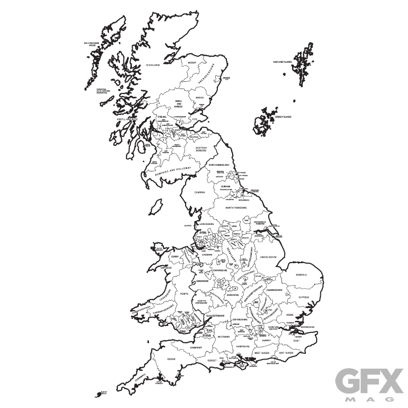 800x800 Free Vector Uk Map United Kingdom Great Britain Outline