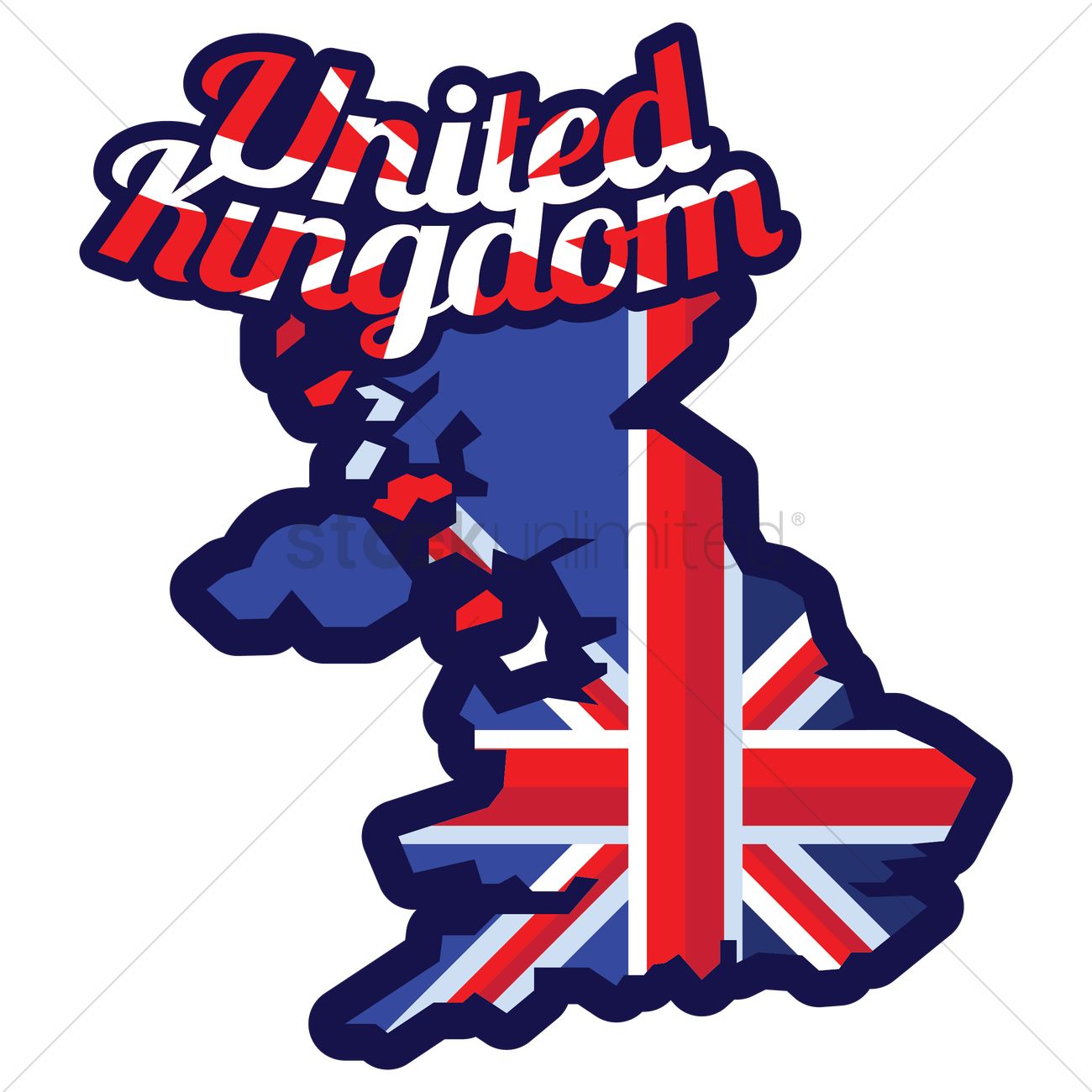 1300x1300 Map Of United Kingdom Vector Image