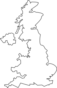 192x298 United Kingdom Outline Clip Art
