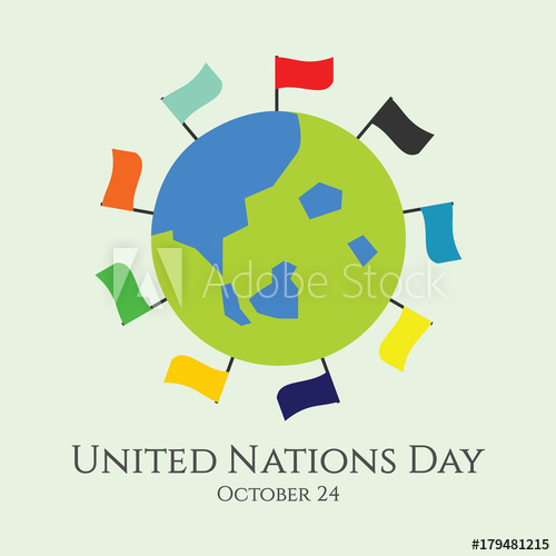 500x500 United Nations Day Logo Vector Template Design