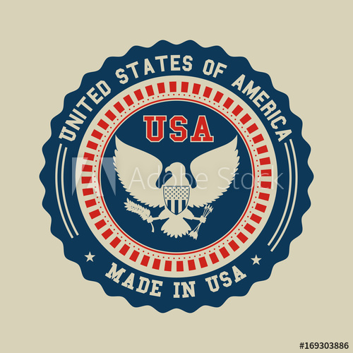 500x500 Seal Stamp And Eagle Of United States Of America Theme Vector