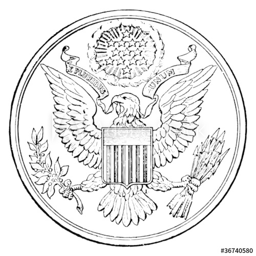 500x500 Web Art Design First Great Seal Of United States Of America