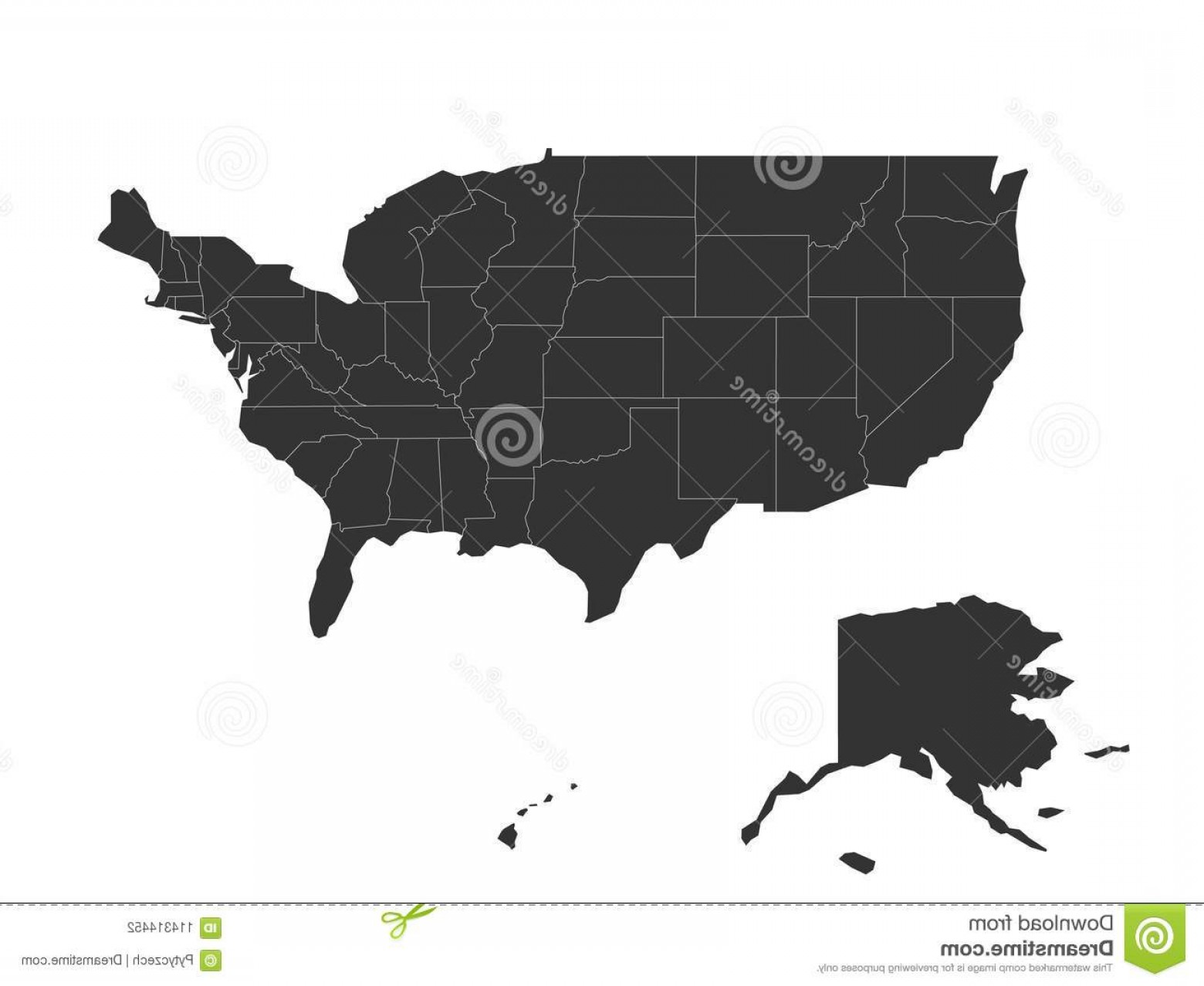 1560x1278 Blank Map United States America Usa Simplified Dark Grey