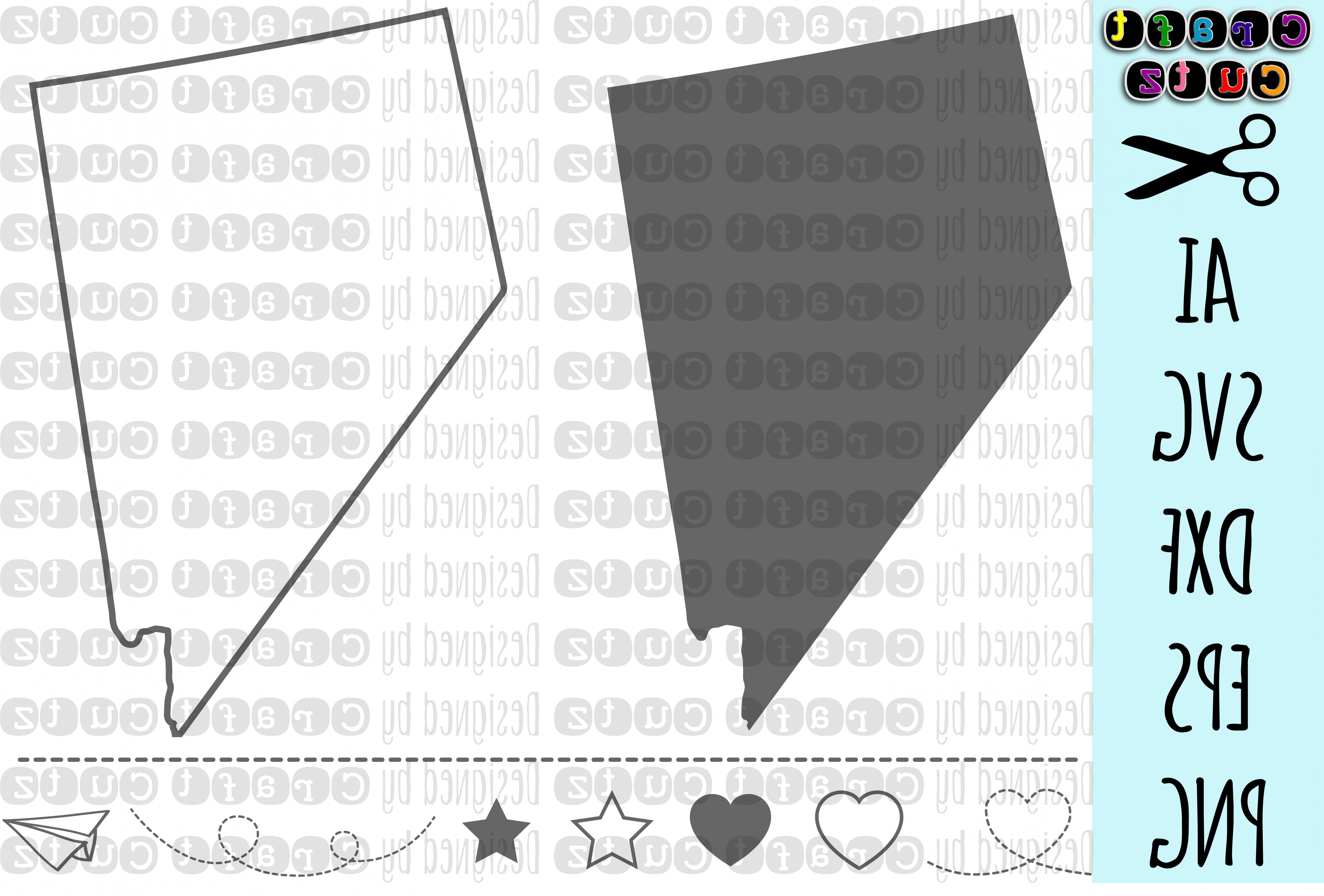 7495x5073 Nevada State Nevada Vector United States State