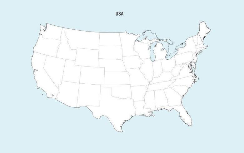 781x490 United States Map Vector