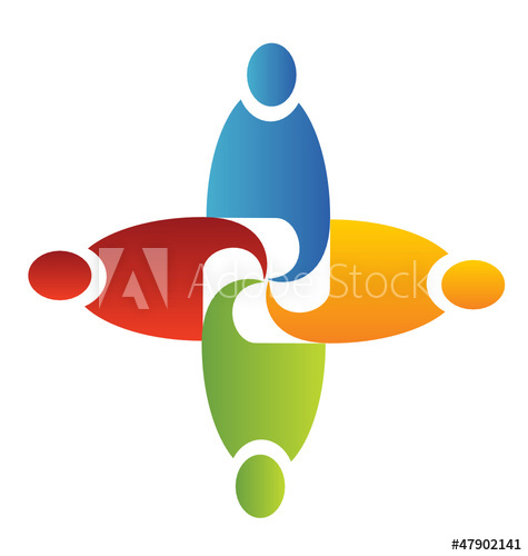 475x500 Teamwork Unity Logo Vector Ruin Wall Mural Leute Wallpaper Murals