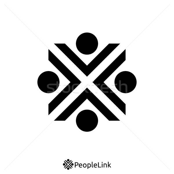600x600 People Unity Logo With Initial Letter X Sign Logo Template Vec
