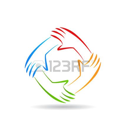 428x450 Stock Vector Hands Teamwork Logo Vector Hand Logo, Teamwork