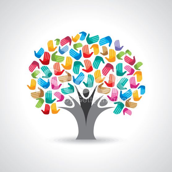 556x556 Isolated Diversity Tree Hands Illustration Wcchc Ideas Hand