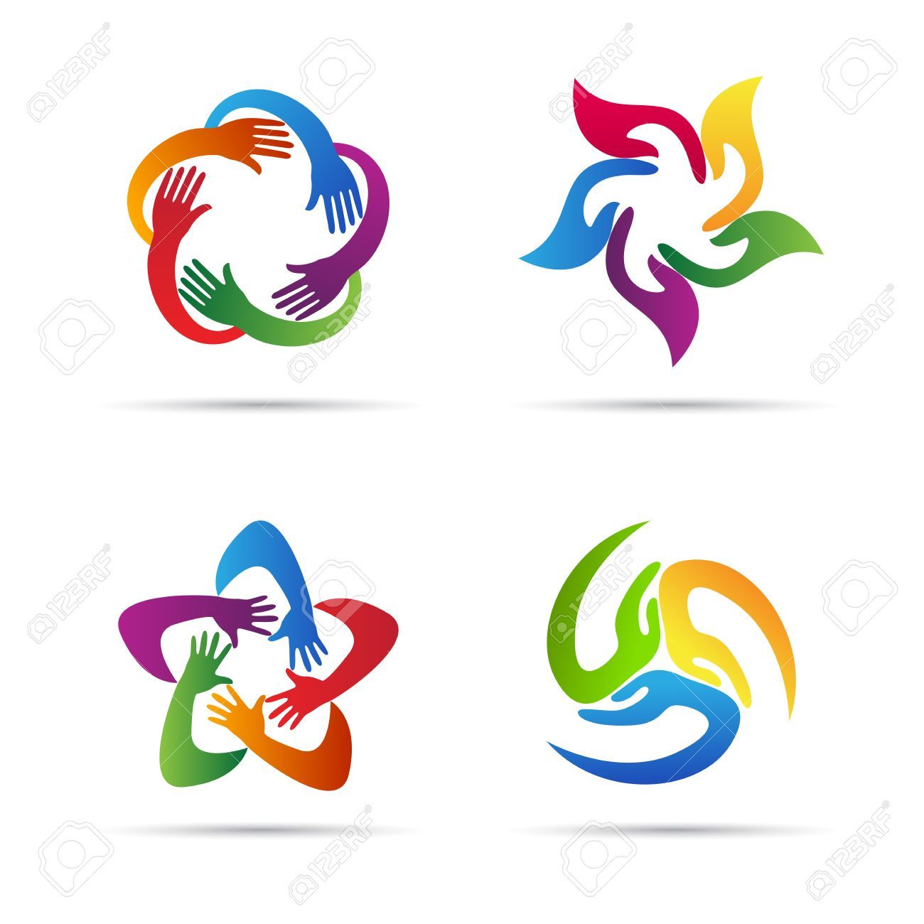 1300x1300 Stock Vector Teamwork Logo, Unity Logo, Symbols