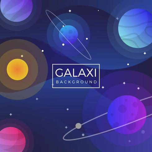 490x490 Flat Galaxy Universe Vector Background