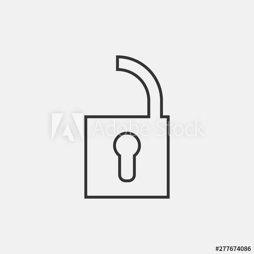 500x500 Unlock Vector Icon Illustration Sign