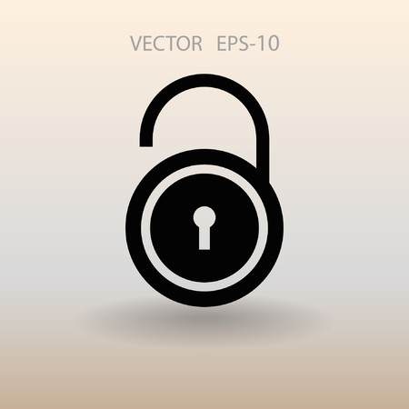 450x450 Flat Icon Of Unlock Vector Illustration Royalty Free Vector Graphics
