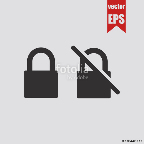 500x500 Lock And Unlock Vector Illustration Stock Image And Royalty Free