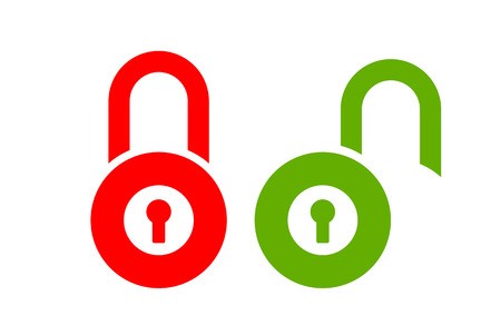 450x301 Lock Unlock Vector Icon Set On White Background Royalty Free