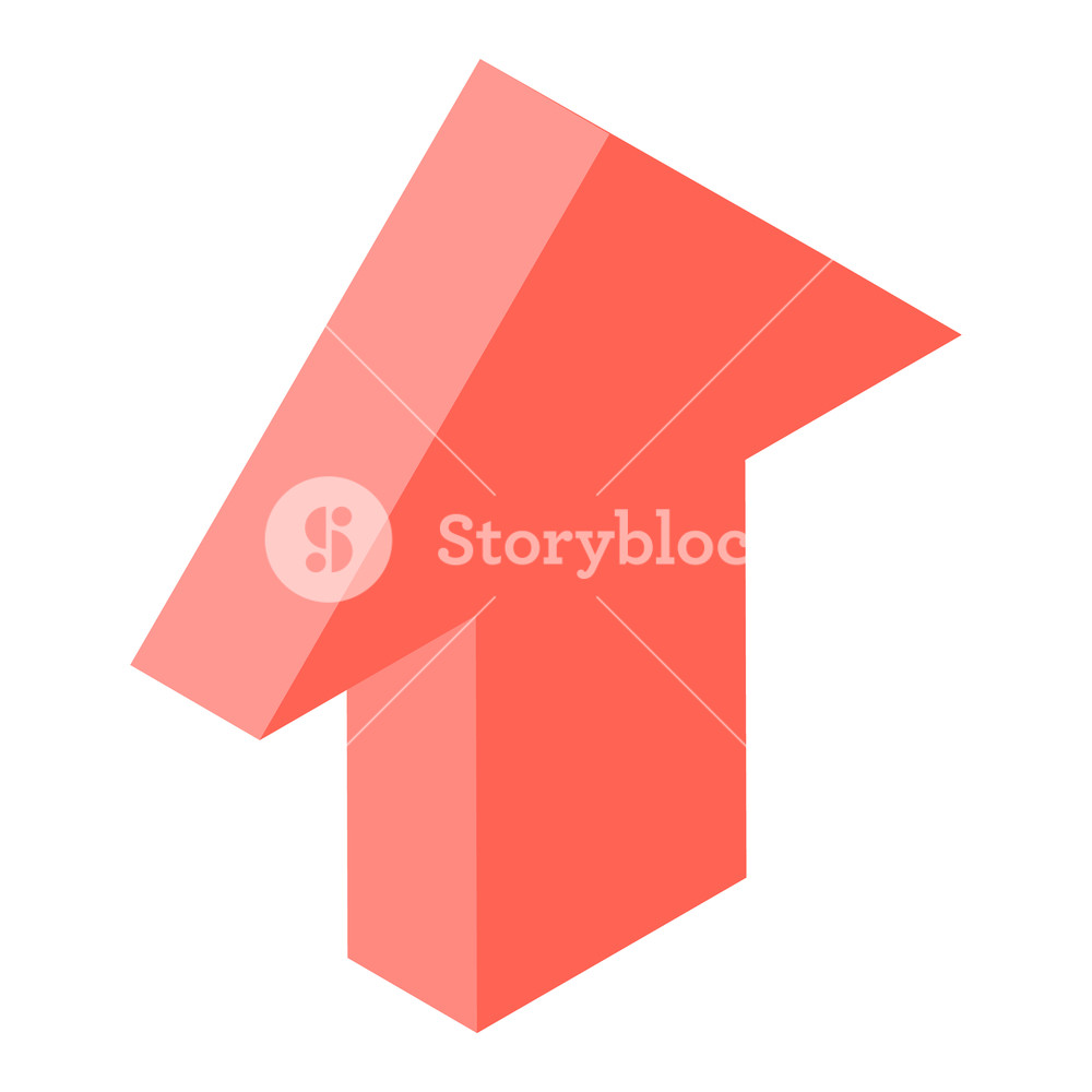 1000x1000 Red Up Arrow Icon Isometric Of Red Up Arrow Vector Icon For Web