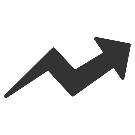 450x450 Trend Up Arrow Vector Icon Flat Gray Symbol Pictogram Is