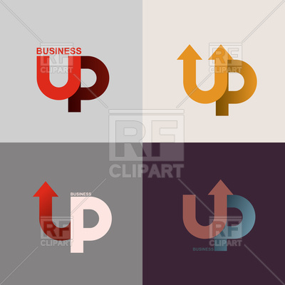 400x400 Business Logo With Up Arrow Vector Image Of Business, Finance